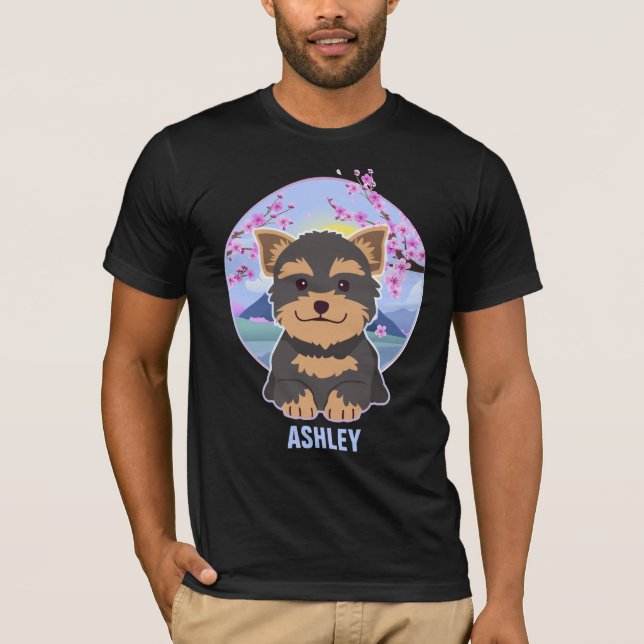 Yorkshire Terrier Kawaii Cute Gift Hund Pet T Shirt (Framsida)