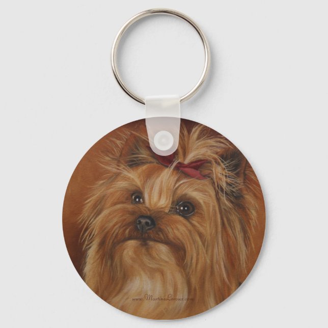 Yorkshire Terrier Keychain Nyckelring (Framsida)