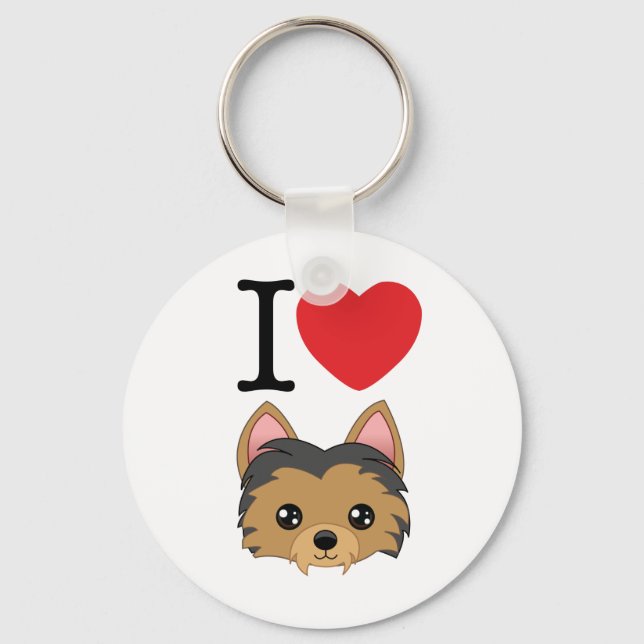 Yorkshire Terrier Keychain Nyckelring (Framsida)