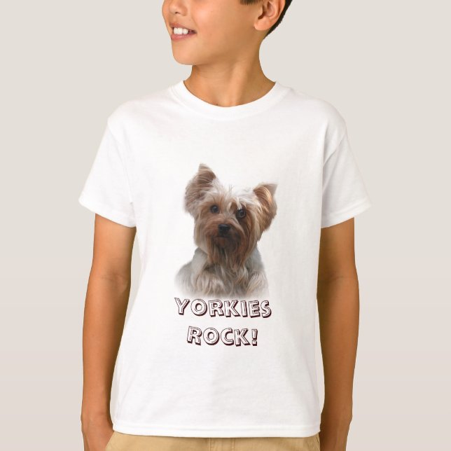 Yorkshire Terrier Kids Sweatshirt Tee Shirt (Framsida)