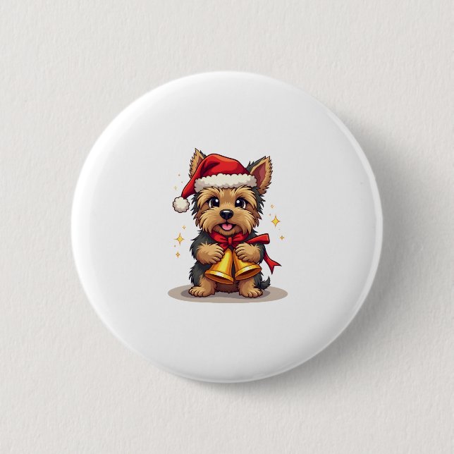 Yorkshire Terrier Klockor Knapp (Framsida)
