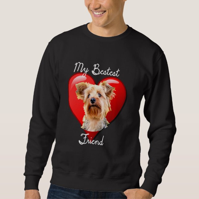Yorkshire Terrier Lång Ärmad Tröja (Framsida)