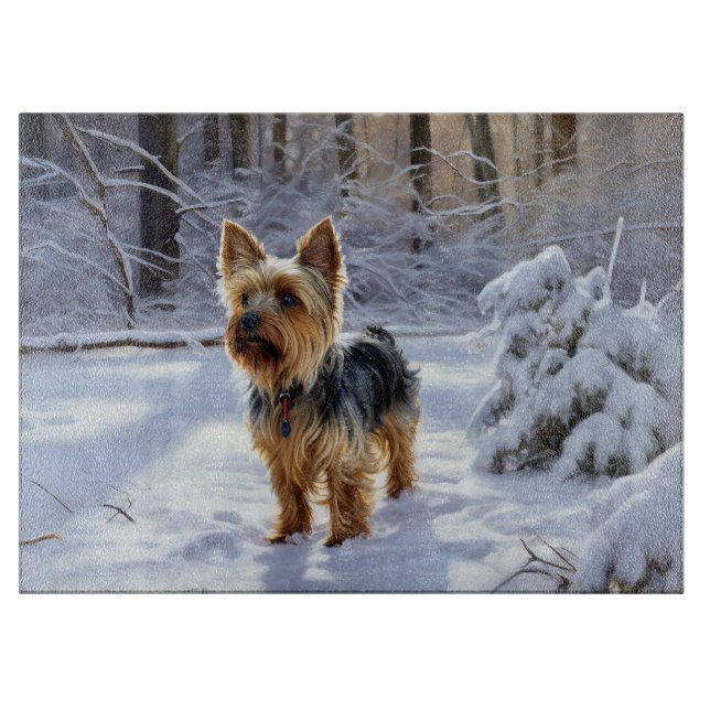 Yorkshire Terrier Låt det snöa jul (Framsidan)
