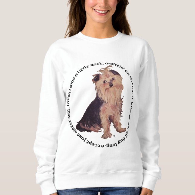 Yorkshire Terrier Liten Sång T Shirt (Framsida)