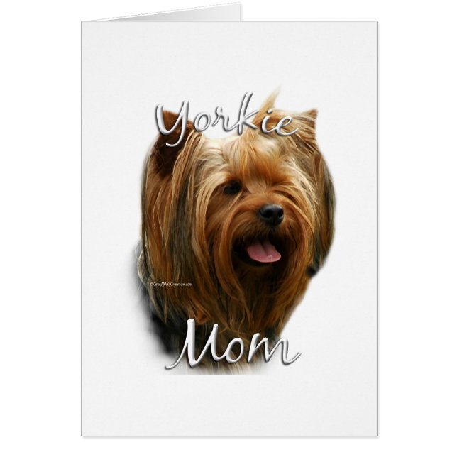 Yorkshire Terrier Mamma 2 Hälsningskort (Framsidan)