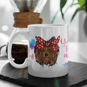 Yorkshire Terrier Mamma Snygg Mors Dag Hund Älskar Kaffemugg