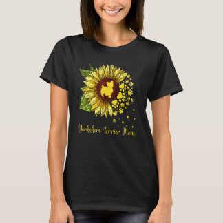 Yorkshire Terrier Mamma Sunblomma Hund T Shirt