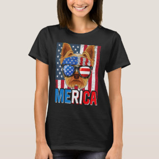 Yorkshire Terrier Merica 4:e juli Yorkie Americ T Shirt