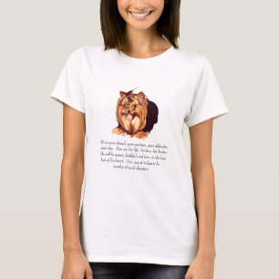 Yorkshire Terrier Minnessak Manlig Hund T Shirt
