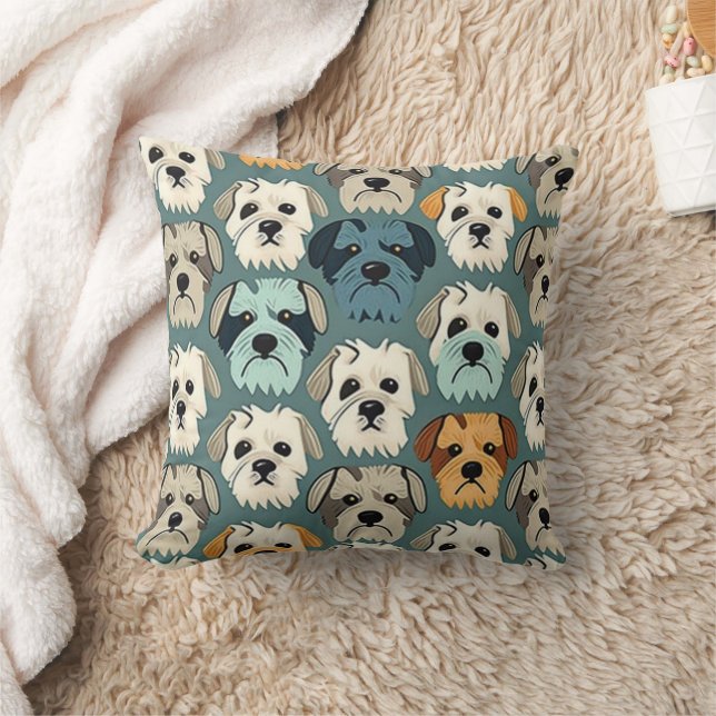 Yorkshire Terrier Mönster Kudde (Filt)