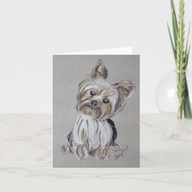 Yorkshire Terrier Note Cards Kort (Framsida)