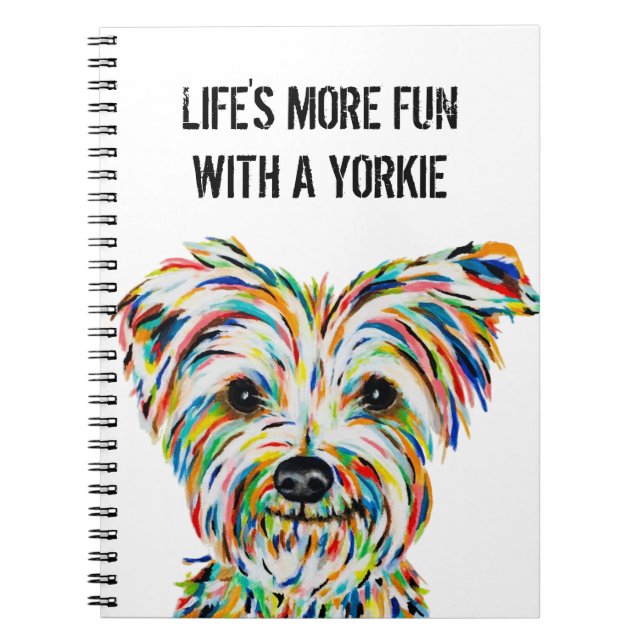 Yorkshire Terrier Notebook 6,5 tum x 8,75 tum Anteckningsbok (Framsidan)
