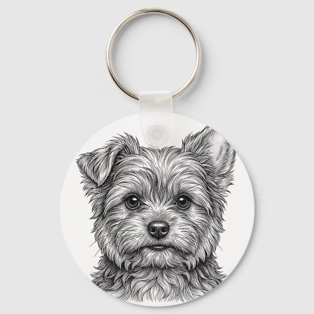 Yorkshire Terrier Nyckelring (Framsida)