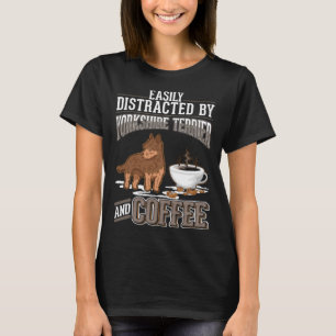 Yorkshire Terrier och Coffee Yorkie T Shirt