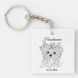 Yorkshire Terrier one line art customizable dog