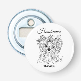 Yorkshire Terrier one line art customizable dog Flasköppnare