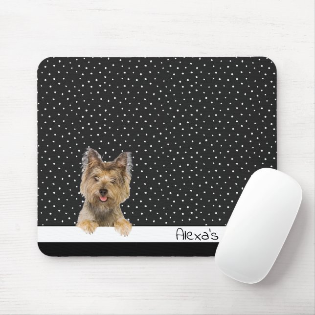 Yorkshire Terrier på Polka dots Musmatta (Med mus)