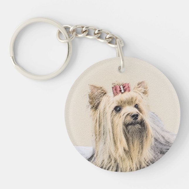 Yorkshire Terrier Painting - Cute Original Hund Ar (Framsidan)