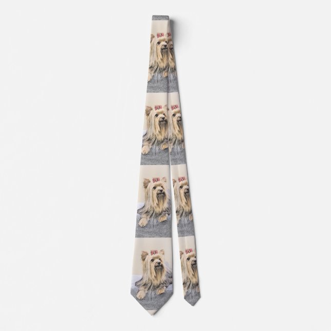 Yorkshire Terrier Painting - Cute Original Hund Ar Slips (Framsida)