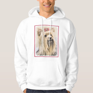 Yorkshire Terrier Painting - Cute Original Hund Ar Sweatshirt Med Luva