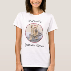 Yorkshire Terrier Painting - Cute Original Hund Ar T Shirt