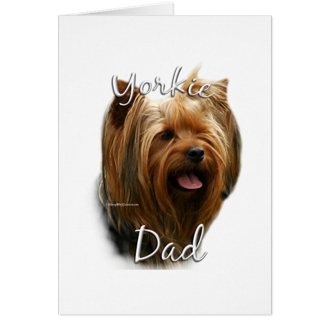 Yorkshire Terrier Pappa 2 Hälsningskort (Framsidan)