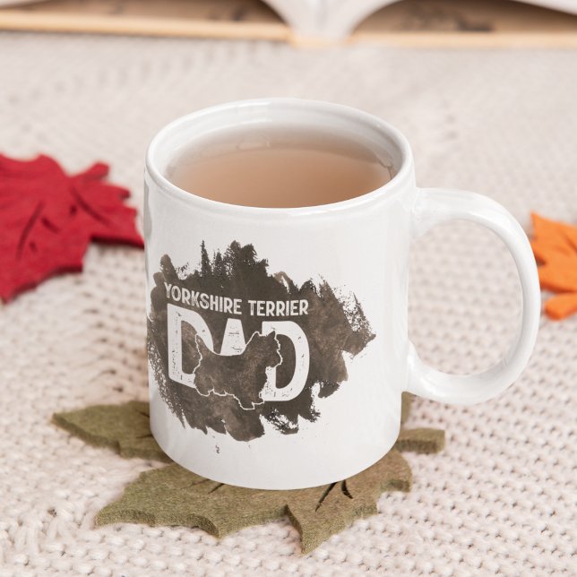 Yorkshire Terrier Pappa Hund aveln Älskare Fars da Kaffemugg (Skapare uppladdad)
