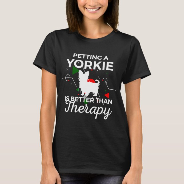 Yorkshire Terrier Pappa Mamma Grandma T Shirt (Framsida)