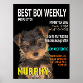 Yorkshire Terrier Parody Magazine Cover Poster