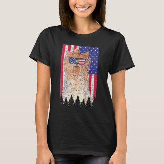 Yorkshire Terrier Patriotic Hund Usa Pride Amerika T Shirt