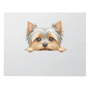 Yorkshire Terrier Peeking Cute Adsible Funny Joy Anteckningsblock