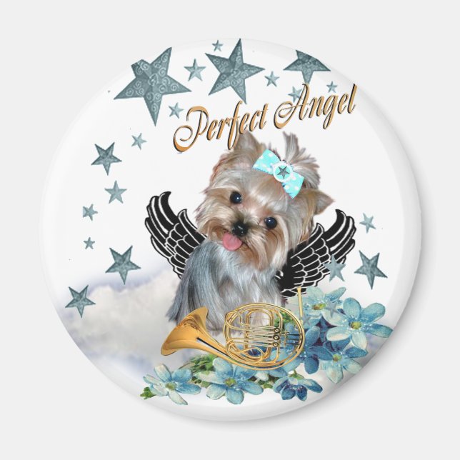 Yorkshire Terrier Perfekt Angel Magnet (Framsidan)