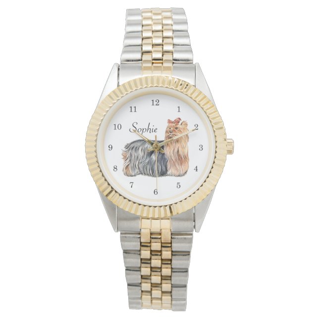 Yorkshire Terrier Personalize Armbandsur (Framsida)