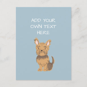 Yorkshire Terrier Personlig Hund Namn Vykort