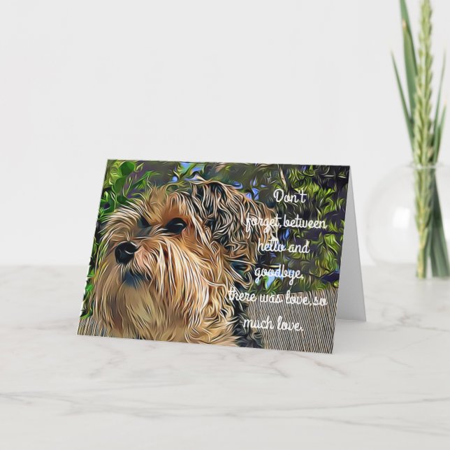 Yorkshire Terrier Pet Memory Digital Art Kort (Framsida)