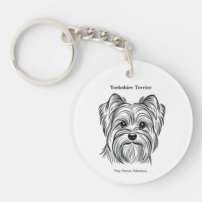 Yorkshire Terrier Porträtt (Framsidan)