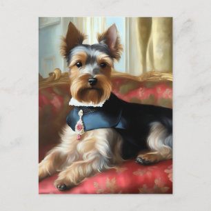 Yorkshire Terrier Porträtt Elegant Vykort