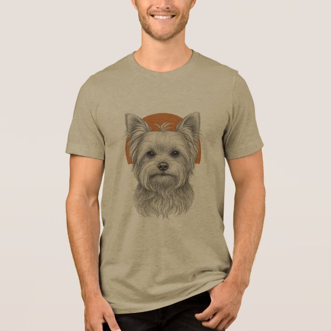 Yorkshire Terrier Porträtt Grafisk T-Shirt (Framsida)