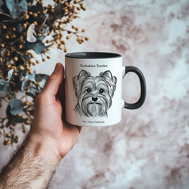 Yorkshire Terrier Porträtt Mugg (Skapare uppladdad)