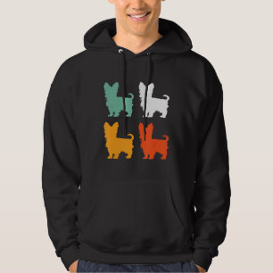 Yorkshire Terrier Present Hund Ägare Retro Yorkie Hoodie