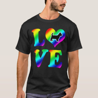 Yorkshire Terrier Pridet Rainbow Kärlek T Shirt
