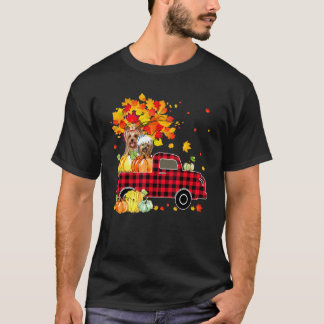Yorkshire Terrier Pumpkin Lastbil Fall Löv Thanksg T Shirt