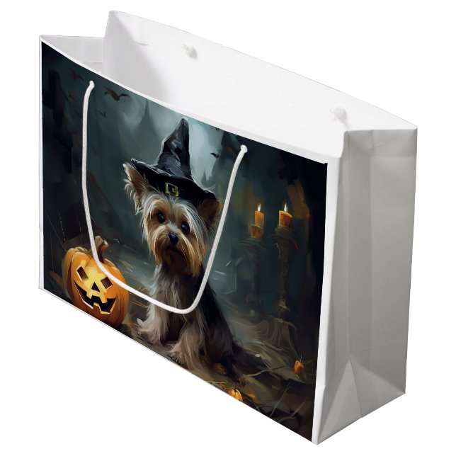 Yorkshire Terrier Pumpkins Halloween Scary (Framsidan Vinklad)