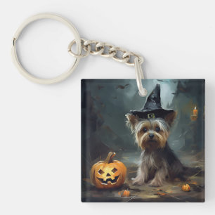 Yorkshire Terrier Pumpkins Halloween Scary