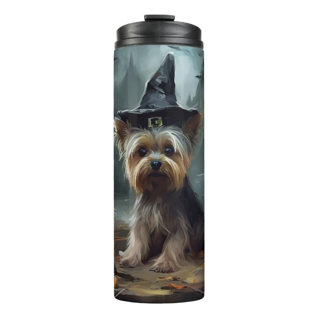 Yorkshire Terrier Pumpkins Halloween Scary (Framsida)