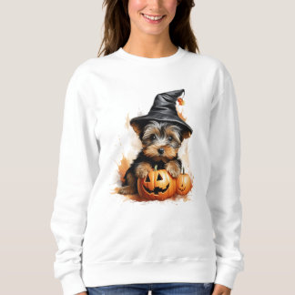 Yorkshire Terrier Puppy Halloween Sweatshirt T Shirt