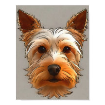Yorkshire Terrier Puppy Head Porträtt