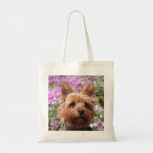 Yorkshire Terrier Puppy Hund Beach Canvas Totebag Tygkasse