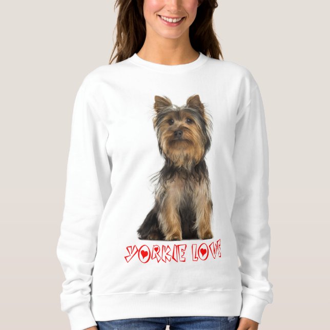 Yorkshire Terrier Puppy Hund Dam Tee Shirt (Framsida)
