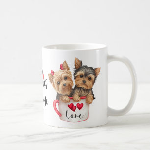 Yorkshire Terrier Puppy Hund Gift Valentiness York Kaffemugg